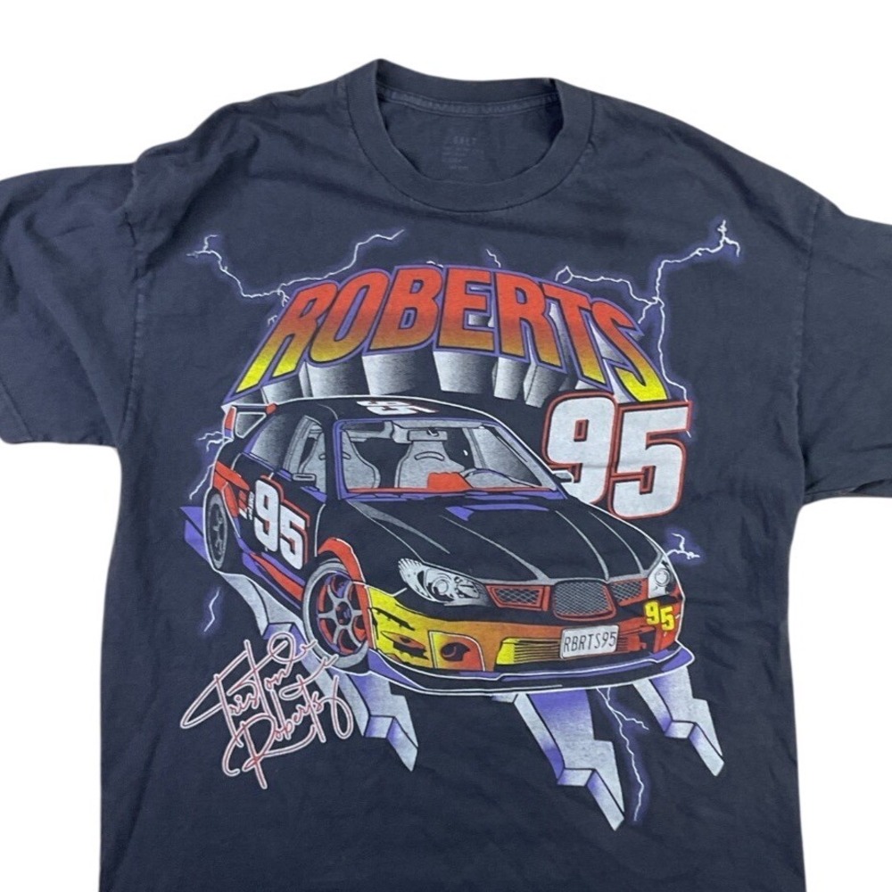 J Galt Racing T-Shirt Mens XL Triston Roberts 95 Car Graphic Tee Short Sleeve